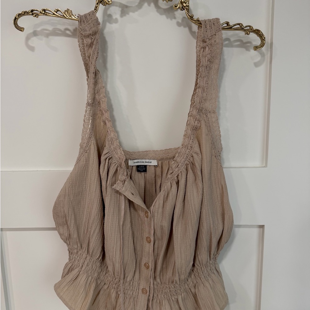 American Eagle Outfitters Women's Beige Blouse